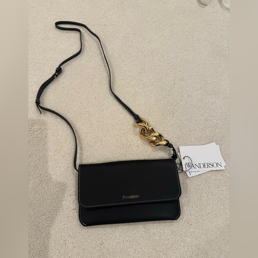 JW Anderson bag black with gold accents brand new with tags.